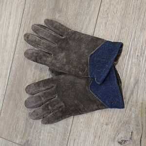 Retro Y2K Suede And Denim Ralph Lauren Gloves